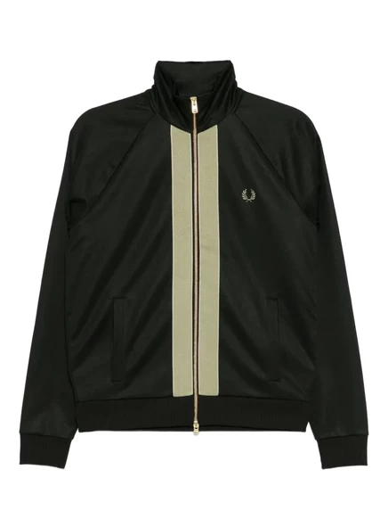 Мужская куртка-бомбер Fred Perry с логотипом, зеленая