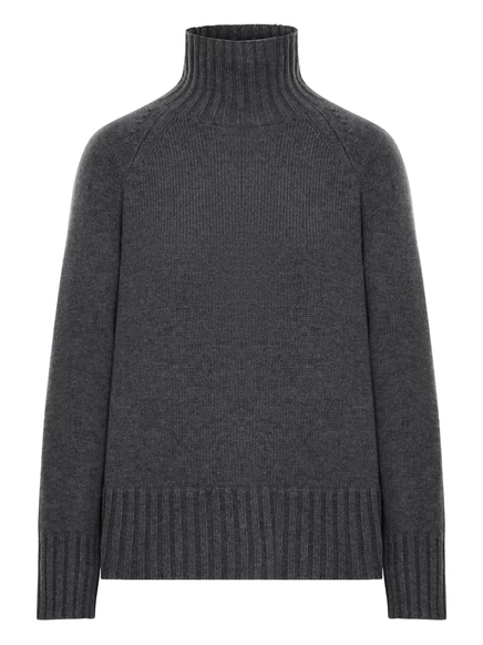 Свитер Max Mara с высоким воротом и рукавами реглан от Max Mara grey