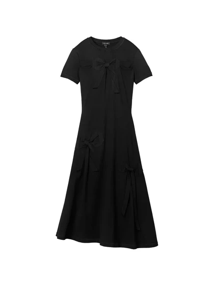 Женское миди-платье Marc Jacobs с бантом, черное