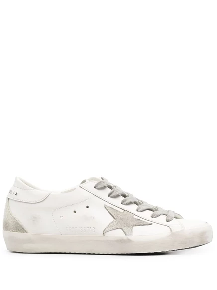 Кожаные кроссовки Golden Goose Super-Star с низким берцем white