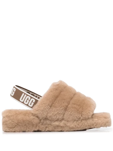 Женские тапочки Ugg Fluff Yeah из овчины, латте