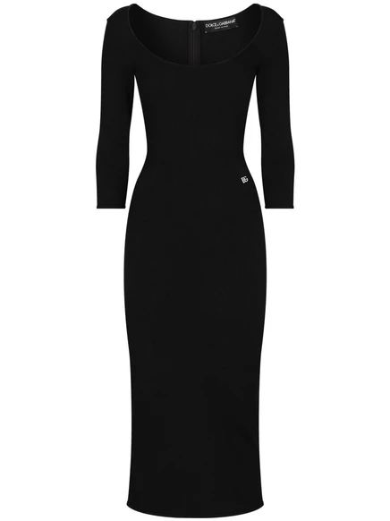 Миди-платье с эмблемой Dolce & Gabbana black