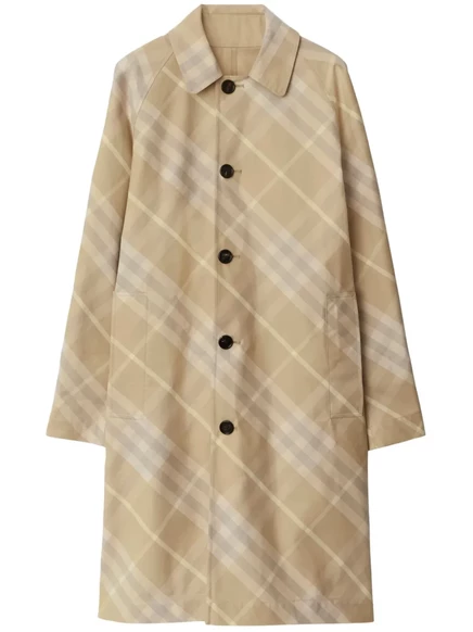 Автомобильное реверсивное пальто с клетчатым принтом Burberry Car neutrals