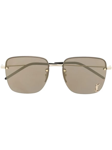 Солнцезащитные очки Saint Laurent SL312M без оправы, черные