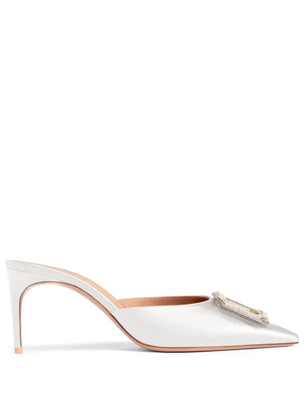 Мюли Malone Souliers Mona, каблук 70 мм, белые