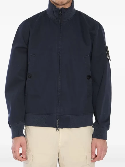 Мужской бомбер Stone Island с нашивкой Compass, синий