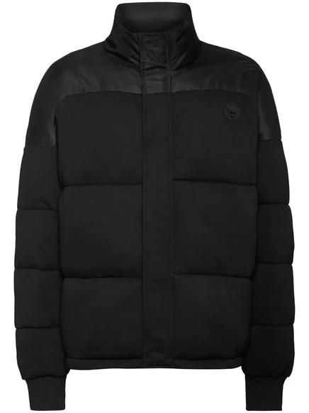 Мужская пуховая куртка Plein Sport с панелями, черная