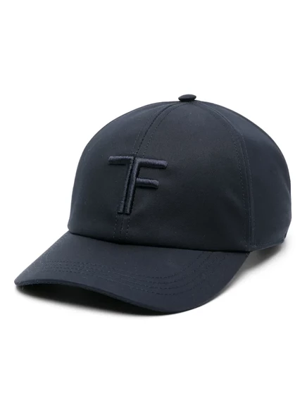 Мужская кепка Tom Ford из хлопка с вышитым логотипом, синяя