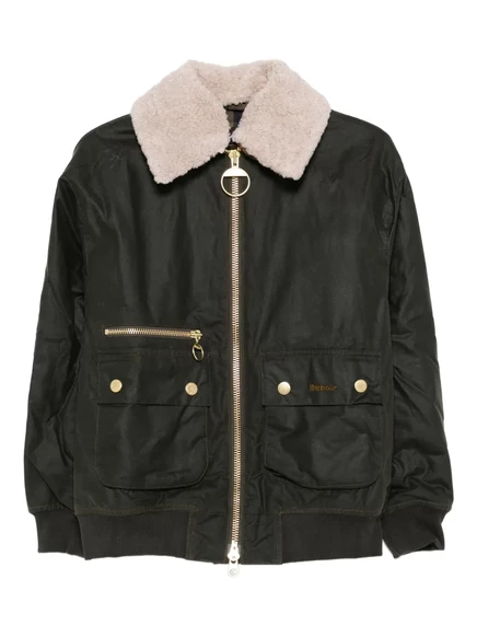 Женская куртка Barbour с меховым воротником, коричневая
