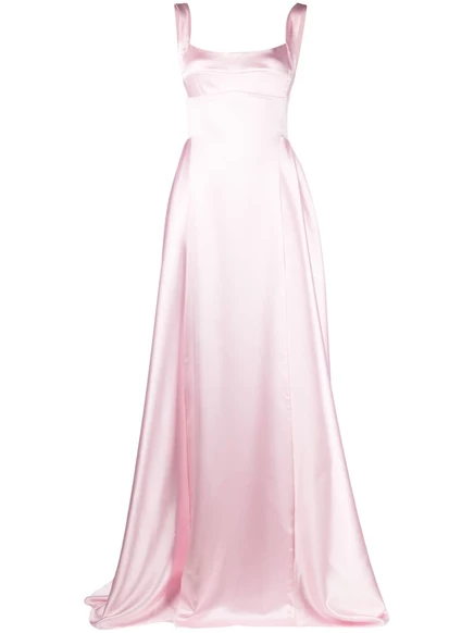 Атласное платье Atu Body Couture с V-образным вырезом на спине pink
