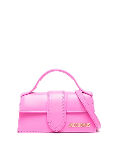 Кожаная мини-сумка Jacquemus Le Bambino pink