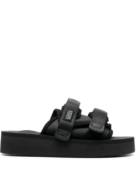 Мужские шлепанцы Suicoke с логотипом, черные