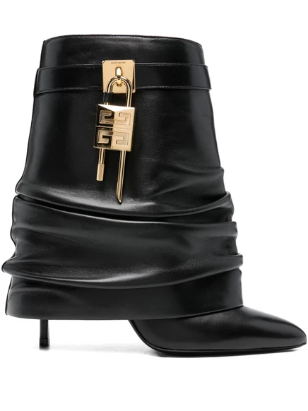 Женские ботильоны Givenchy Shark Lock 95 мм, чёрные