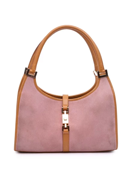 Женская сумка Gucci Pre-Owned Jackie Bardot замшевая, розовая
