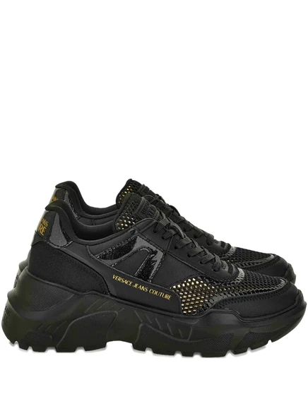 Женские кеды Versace Jeans Couture на платформе, черные