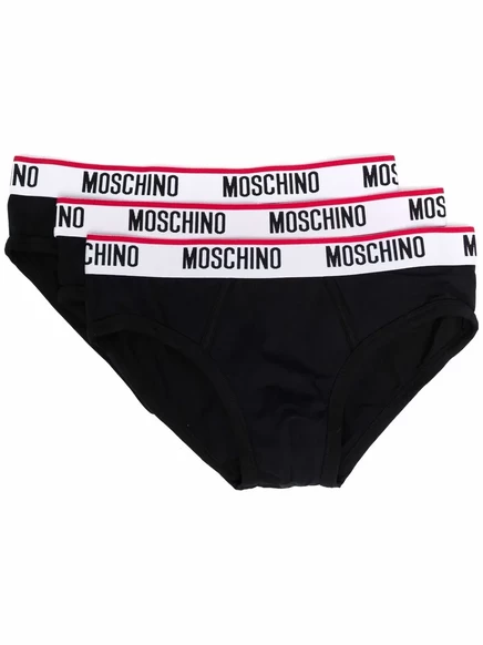 Мужские трусы-брифы Moschino 3 шт., черные