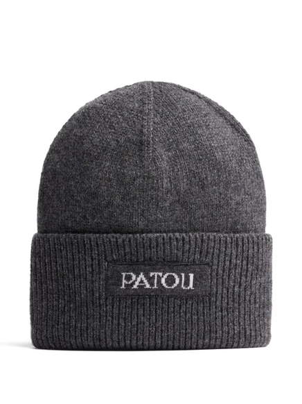 Унисекс шапка Patou с нашивкой логотипа, серая