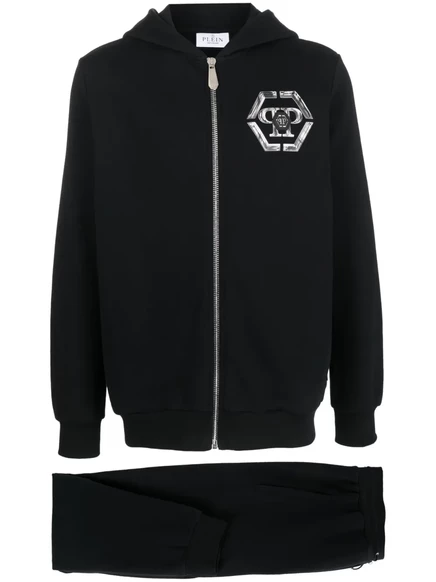 Мужской костюм Philipp Plein с черепом, черно-белый