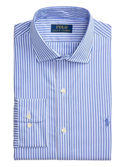 Мужская рубашка Polo Ralph Lauren в полоску, синяя