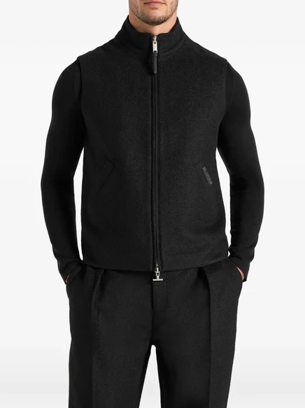Мужской жилет Manière De Voir Levi из шерсти, черный