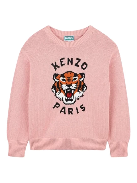 Свитер для девочек Kenzo Kids с тигриным мотивом