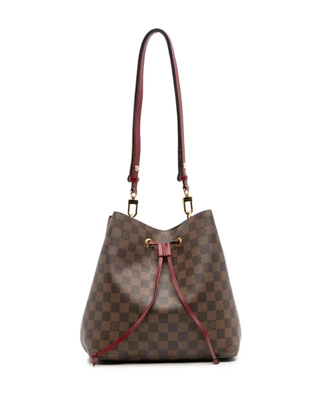 Сумка-ковш Damier Ebene Neonoe MM, бывшая в употреблении у Louis Vuitton в 2019 году brown