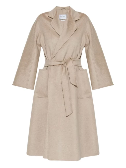 Приталенное пальто Max Mara Ludmilla с поясом neutrals