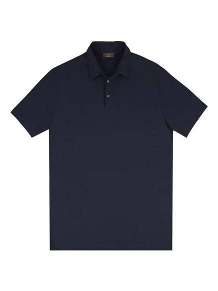 Мужское поло Slowear из хлопка, синее