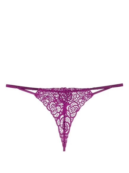 Женские стринги Fleur du Mal guipure V-стринг, фиолетовые