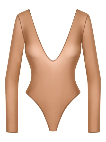Женское боди Maison Close French Kiss Light, бежевое