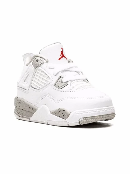 Детские кроссовки Jordan Air 4 Retro «White Oreo», белые