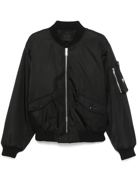 Куртка-бомбер с треугольным логотипом Prada black