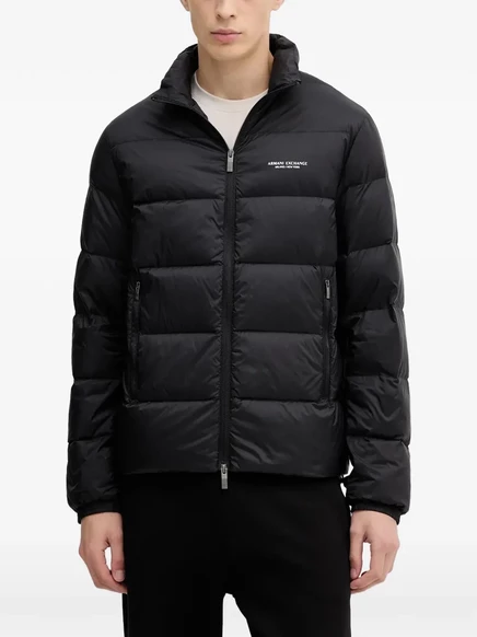 Мужская стеганая куртка Armani Exchange, черная