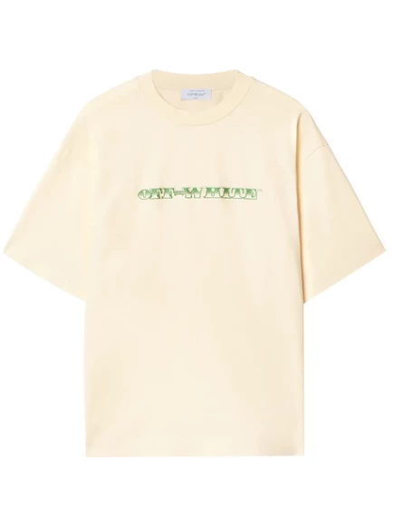 Мужская футболка Off-White Cash Arrow, светло-желтая