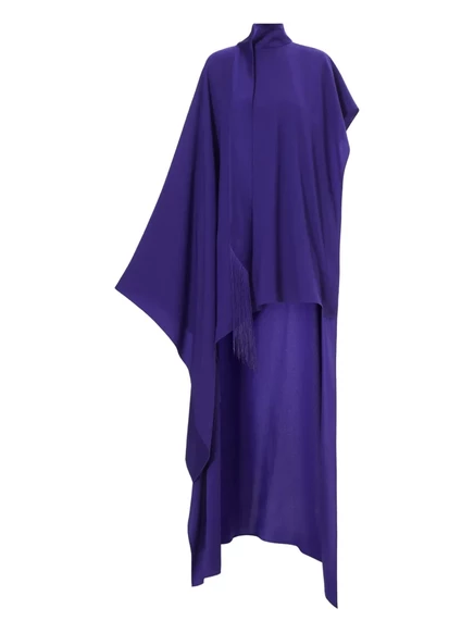 Асимметричное платье с высоким воротом и бахромой Taller Marmo California purple