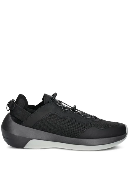 Кроссовки на шнуровке Emporio Armani с сетчатыми вставками black