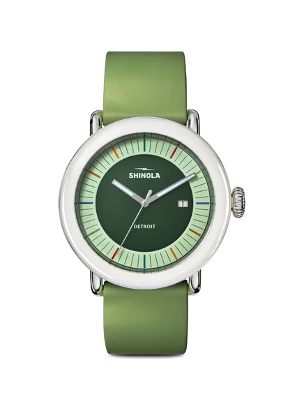 Часы Shinola Detrola 41 мм, зеленые