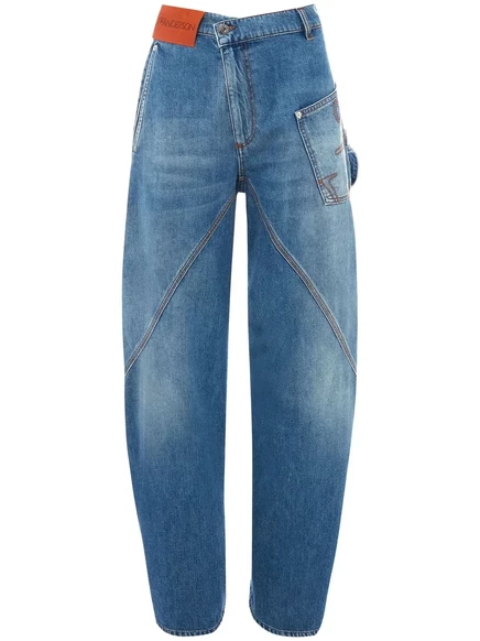 Унисекс джинсы JW Anderson Twisted Workwear широкие, синие