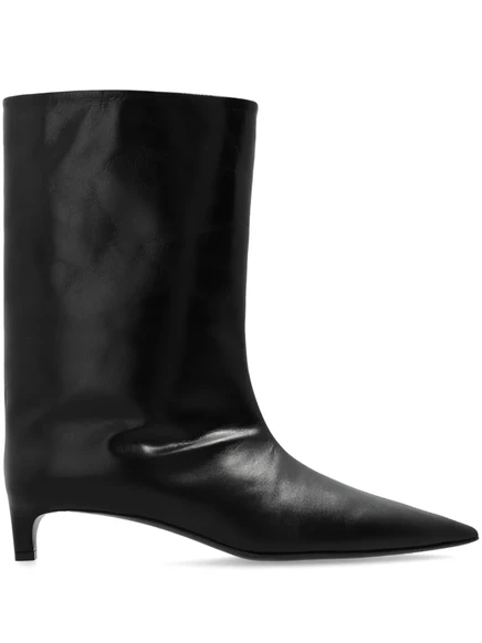 Женские ботильоны Jil Sander из кожи, черные