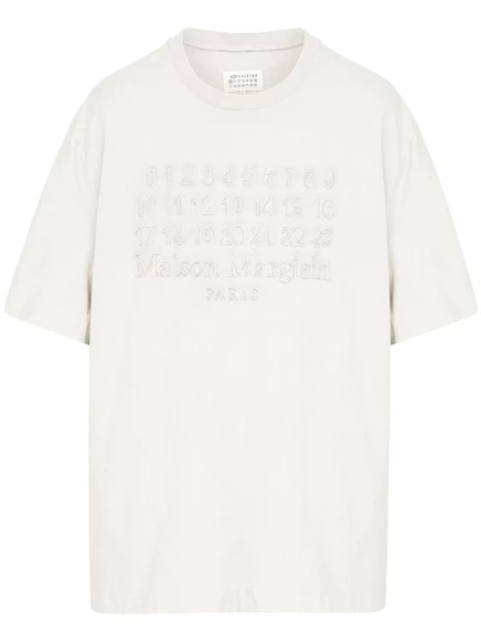 Футболка с рисунком в виде цифр от Maison Margiela  neutrals