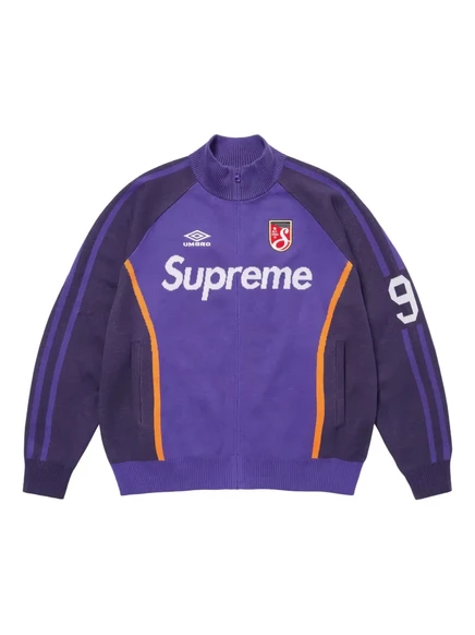 Унисекс свитшот Supreme x Umbro на молнии, фиолетовый