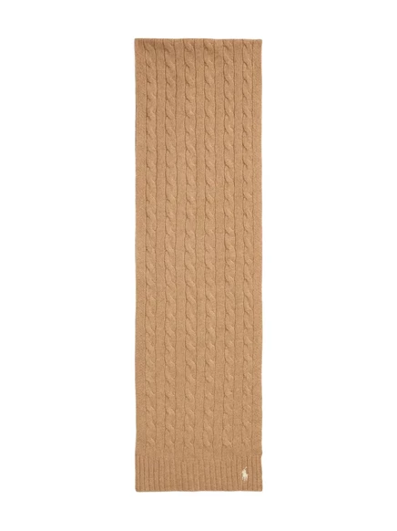 Вязаный шарф Polo Ralph Lauren из мягкого трикотажа brown