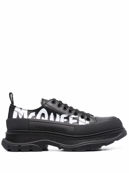 Кеды Alexander McQueen Tread Slick, чёрно-белые