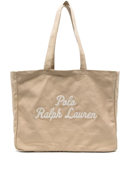 Холщовая сумка Polo Ralph Lauren с вышитым логотипом neutrals