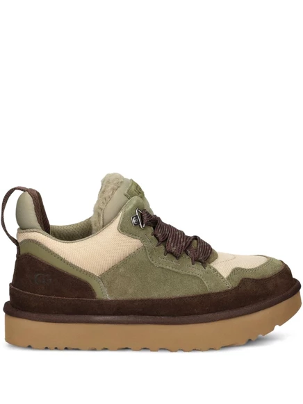 Мужские кеды UGG Lowmel из замши и текстиля, зелёные