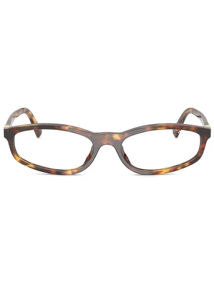 Очки в овальной оправе Miu Miu Eyewear brown