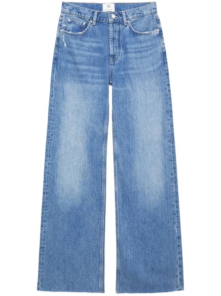 Широкие джинсы ANINE BING Hugh blue