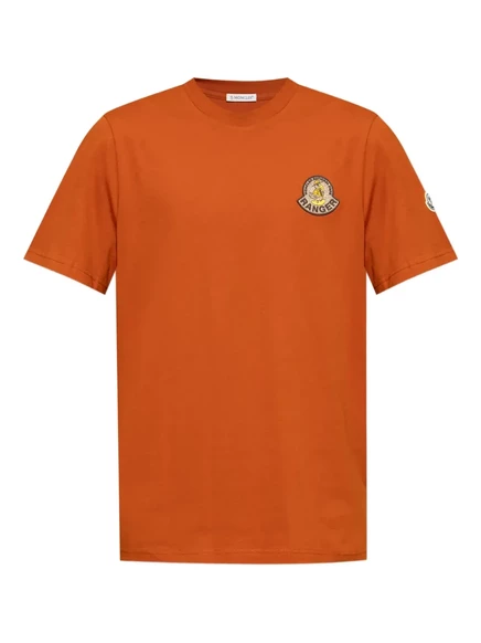Футболка с нашивкой с логотипом Moncler orange