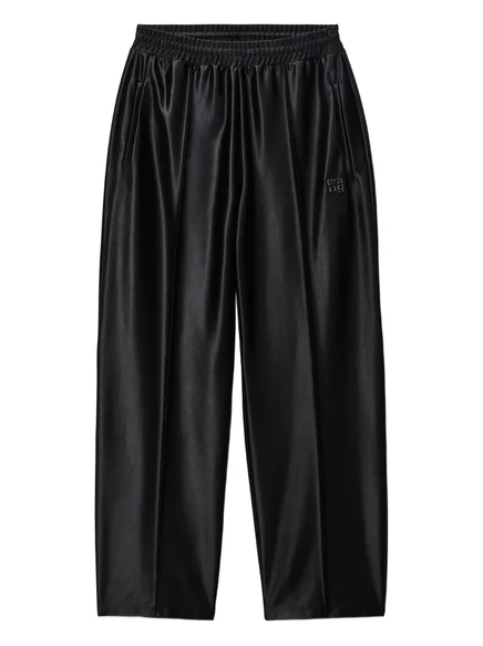 Женские спортивные штаны Alexander Wang атласные, черные
