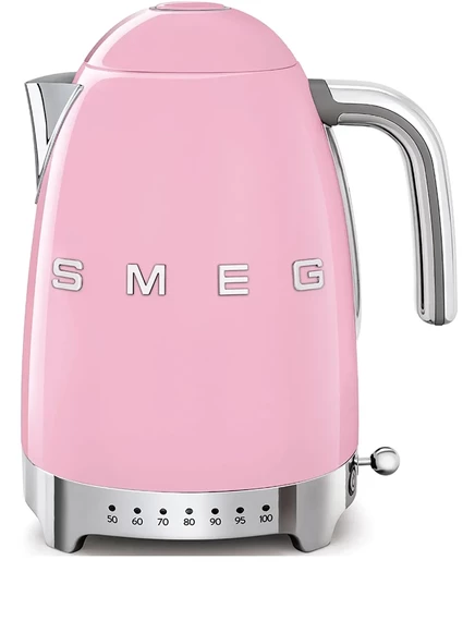 Электрический чайник Smeg из нержавеющей стали, розовый